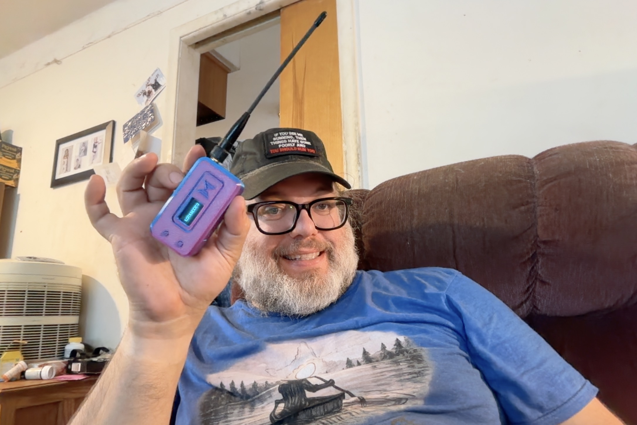 Paul - Boston Edison - Challenge - you can get a free spot for a MeshCore repeater in a heavily underserved location on the edge of signal but only if it can be put in a 3rd story attic south facing window to work and kind of blend with the vibe of the room. Heltec v4 + GPS + Gessaman firmware, battery and a cool cheap 3d printed case off amazon (there's a few times you can buy time, and this is one of those times), and that favor was cashed in.
